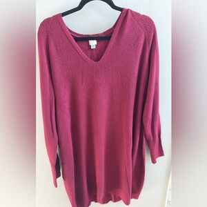a new day XXL Maroon tunic style dress
